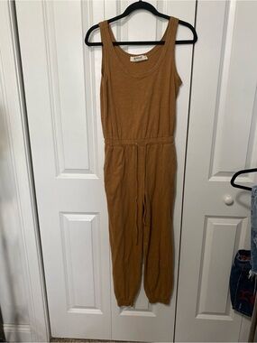 Three Bird Nest Camel Brown Sleeveless Jumpsuit